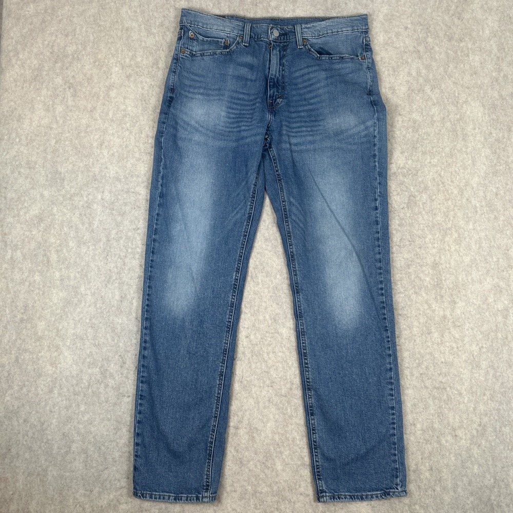 Levi's 541 Jeans Mens 34x34 Blue Athletic Taper Stretch Faded Classic Waterless